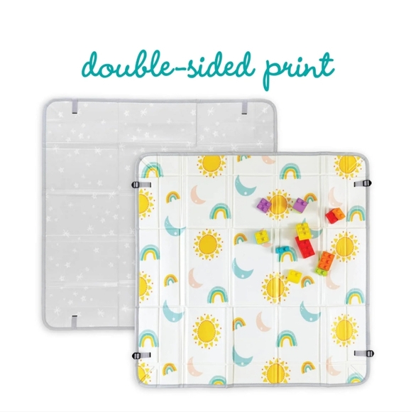 Infantino 45" Foldable Foam Playmat and 14-Piece Soft Building Blocks baby - Picture 7 of 10